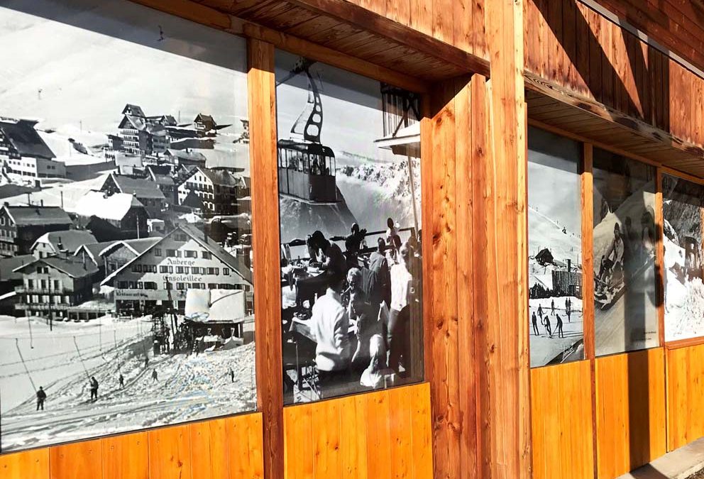 Décoration sur vitres à L’Alpe d’Huez